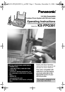 Manual Panasonic KX-FPG391 Fax Machine