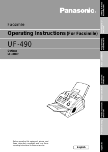 Manual Panasonic UF-490 Fax Machine