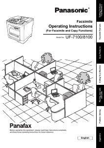 Handleiding Panasonic UF-7100 Panafax Faxapparaat