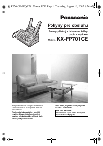 Manuál Panasonic KX-FP701CE Fax