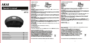 Mode d’emploi Akai AR10 Radio-réveil