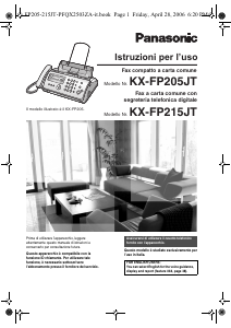 Manuale Panasonic KX-FP215JT Fax
