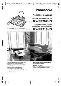Használati útmutató Panasonic KX-FP218HG Faxgép