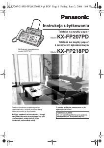 Instrukcja Panasonic KX-FP207PD Faks