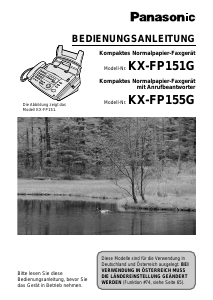 Bedienungsanleitung Panasonic KX-FP155G Faxmaschine