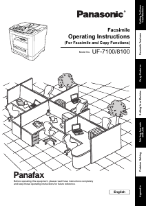 Manual Panasonic UF-8100 Panafax Fax Machine