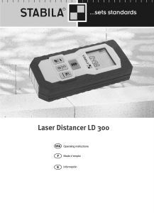 Mode d’emploi Stabila LD300 Mètre de distance au laser