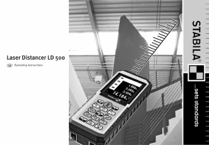 Manual Stabila LD500 Laser Distance Meter