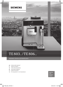 Handleiding Siemens TE806201RW Espresso-apparaat