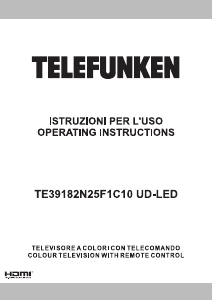 Handleiding Telefunken TE39182N25F1C10 UD-LED LCD televisie