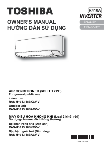 Manual Toshiba RAS-H10BACV-V Air Conditioner