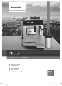 Instrukcja Siemens TE809201RW Ekspres do espresso