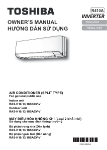 Manual Toshiba RAS-H13BKCV-V Air Conditioner