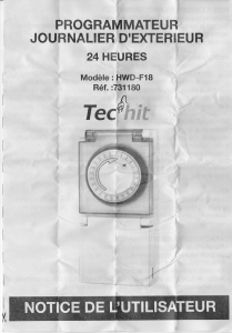 Mode d’emploi Tec-hit HWD-F18 Interrupteur minuteur