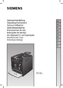 Instrukcja Siemens TK529NL Ekspres do espresso