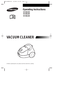 Manual Samsung VC-5813H Vacuum Cleaner