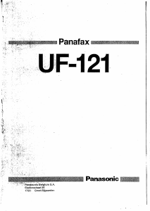 Handleiding Panasonic UF-121 Panafax Faxapparaat