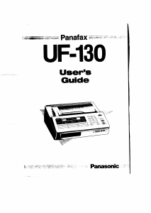 Manual Panasonic UF-130 Panafax Fax Machine