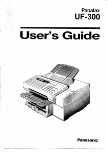 Manual Panasonic UF-300 Panafax Fax Machine