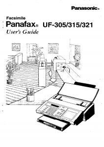 Manual Panasonic UF-321 Panafax Fax Machine