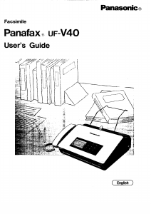 Manual Panasonic UF-V40 Panafax Fax Machine