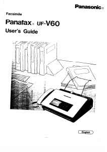 Manual Panasonic UF-V60 Panafax Fax Machine