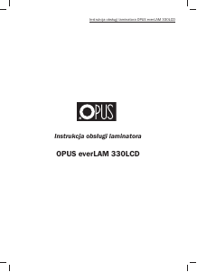 Handleiding Opus everLAM 330LCD Lamineermachine