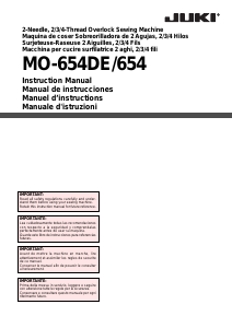 Handleiding Juki MO-654 Naaimachine