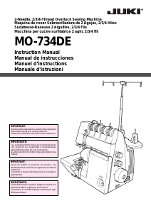 Manuale Juki MO-734DE Macchina per cucire