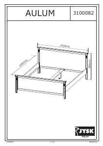 Handleiding JYSK Aulum (180x200) Bedframe