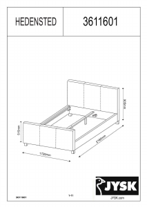 Handleiding JYSK Hedensted (160x200) Bedframe