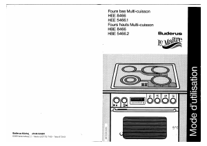 Mode d’emploi Buderus-Le Maitre HEE8466 Cuisinière