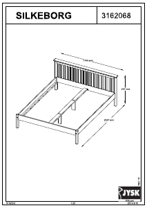 Manuale JYSK Silkeborg (160x200) Struttura letto