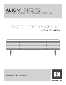 Handleiding BDI Align 7473 TV meubel