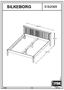 Manual JYSK Silkeborg (180x200) Estrutura de cama