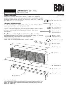 Manual BDI Corridor SV 7129 TV Bench