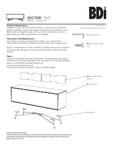 Manual BDI Sector 7527 TV Bench