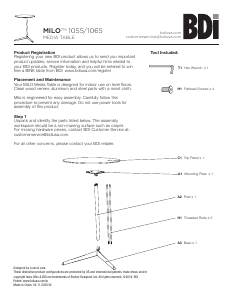 Manual BDI Milo 1065 Side Table