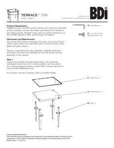 Manual BDI Terrace 1156 Side Table