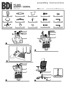 Manual BDI TC-223 Task Chair 223DHL Office Chair