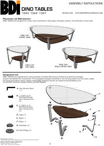 Manual BDI Dino 1344 Coffee Table