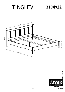 Handleiding JYSK Tinglev (180x200) Bedframe