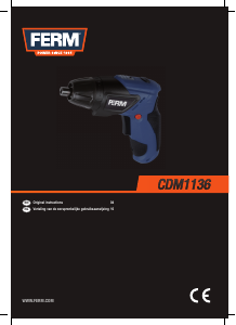 Bruksanvisning FERM CDM1136 Skruvdragare