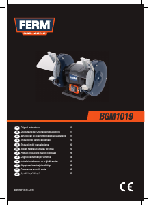 Manual de uso FERM BGM1019 Amoladora de banco