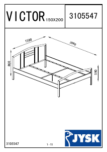 Посібник JYSK Victor (150x200) Каркас ліжка