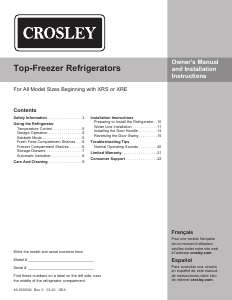 Manual Crosley XRS18GGAW/B/S Fridge-Freezer