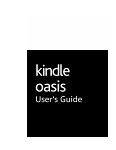 Manual Amazon Kindle Oasis E-Reader