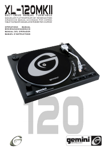 Manual Gemini XL-120 MKII Turntable