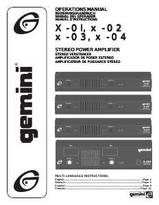 Bedienungsanleitung Gemini X-04 Verstärker