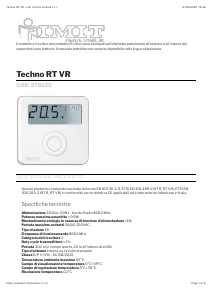 Manuale IMIT 578125 Techno RT VR Termostato